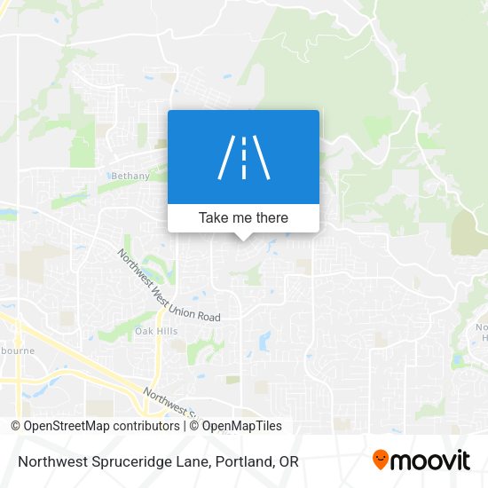 Northwest Spruceridge Lane map