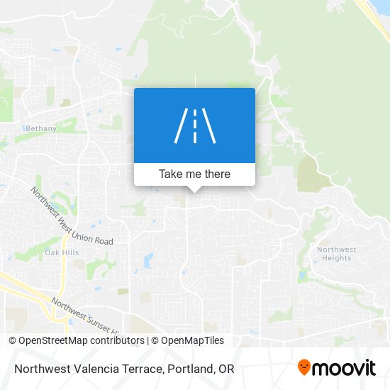 Northwest Valencia Terrace map
