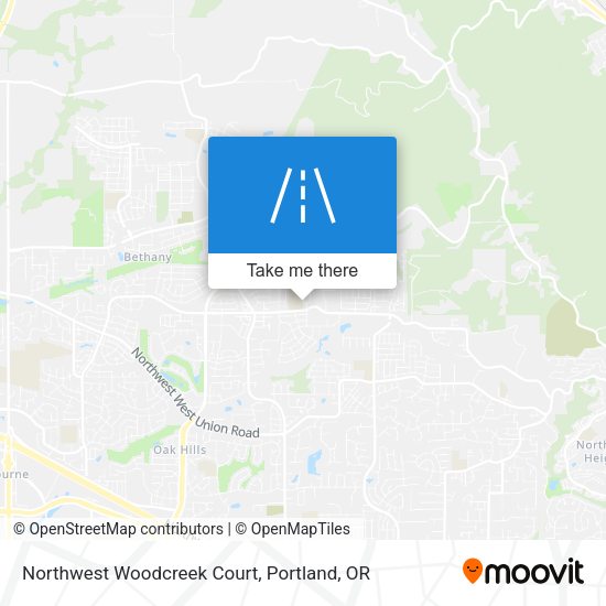 Northwest Woodcreek Court map