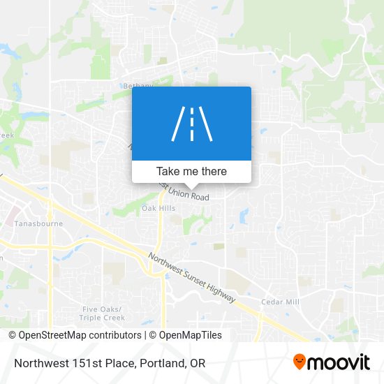Mapa de Northwest 151st Place
