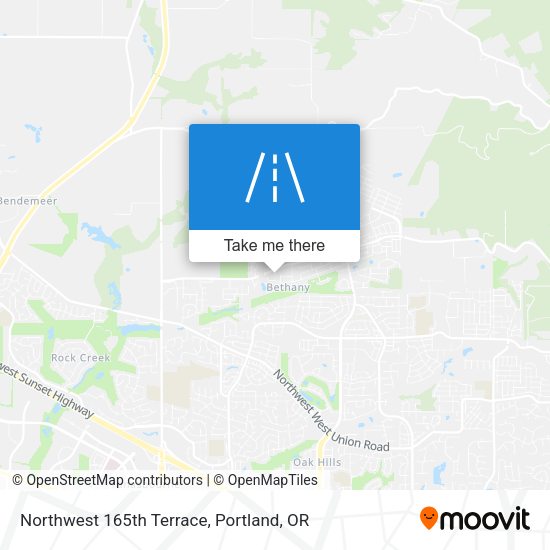 Northwest 165th Terrace map