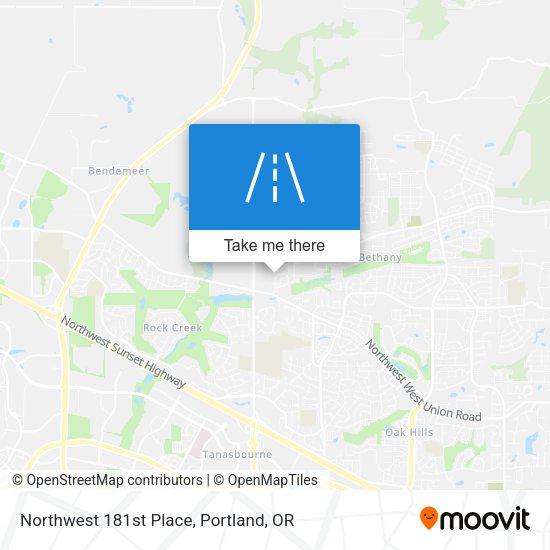 Northwest 181st Place map