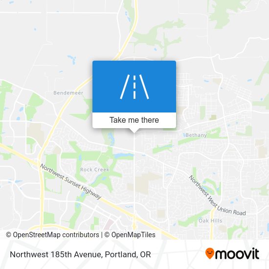 Mapa de Northwest 185th Avenue