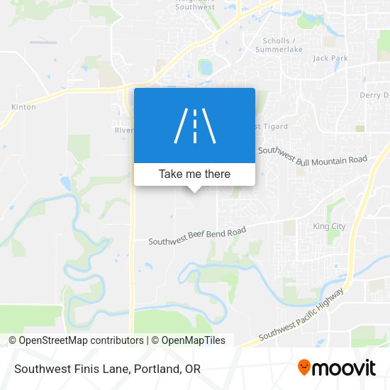 Southwest Finis Lane map