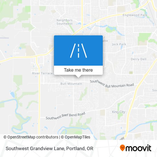 Southwest Grandview Lane map
