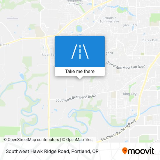 Southwest Hawk Ridge Road map