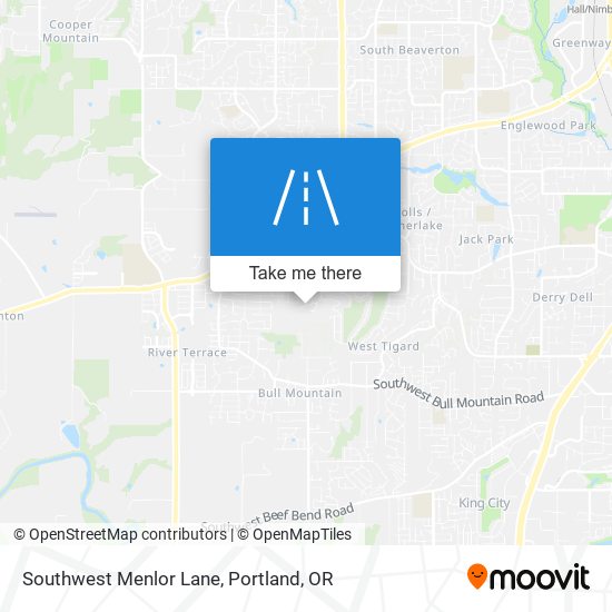 Mapa de Southwest Menlor Lane