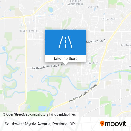 Mapa de Southwest Myrtle Avenue