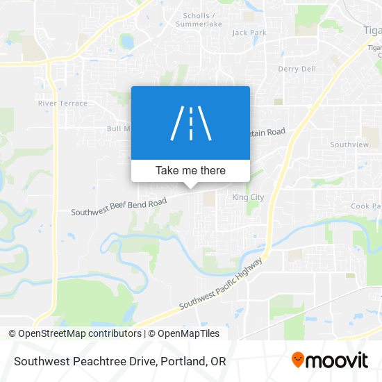 Southwest Peachtree Drive map
