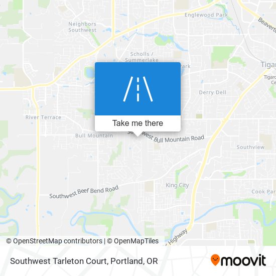 Southwest Tarleton Court map