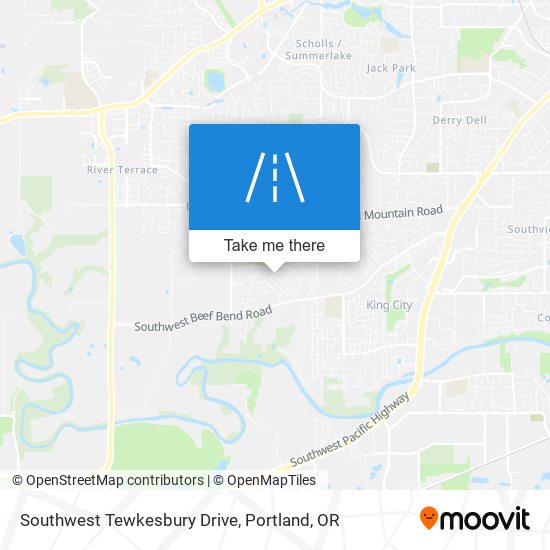 Southwest Tewkesbury Drive map