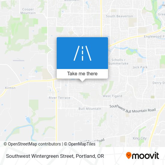Southwest Wintergreen Street map