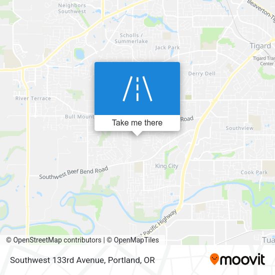 Southwest 133rd Avenue map