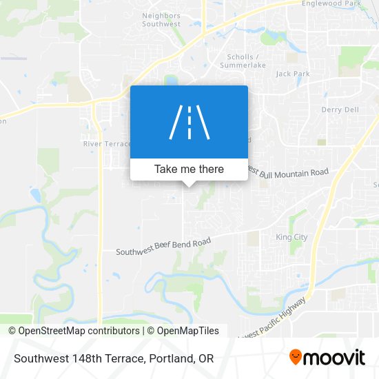 Southwest 148th Terrace map