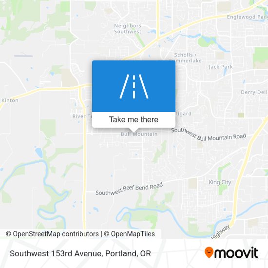 Southwest 153rd Avenue map