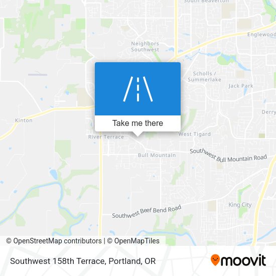 Southwest 158th Terrace map