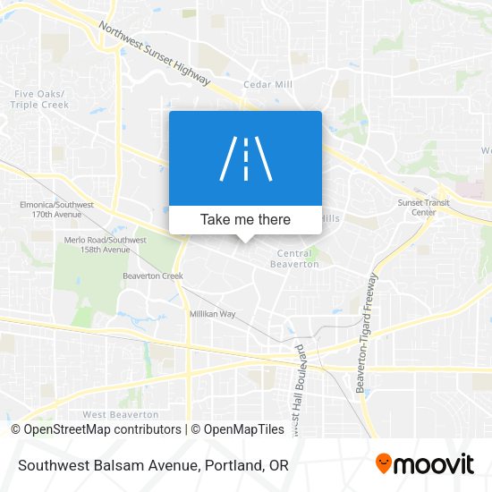 Southwest Balsam Avenue map