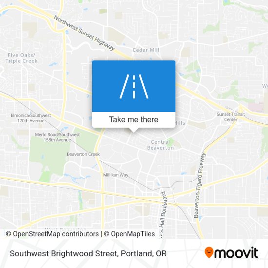Southwest Brightwood Street map