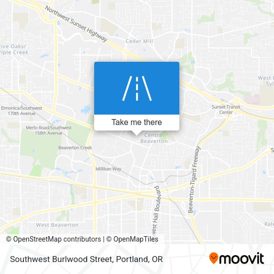 Mapa de Southwest Burlwood Street