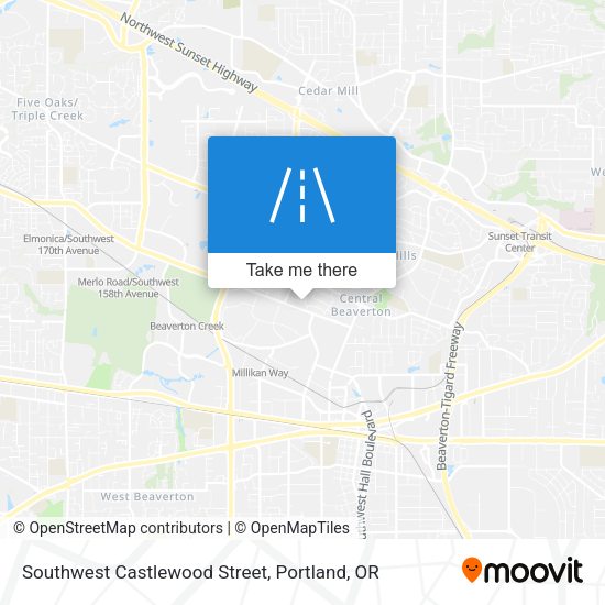 Southwest Castlewood Street map
