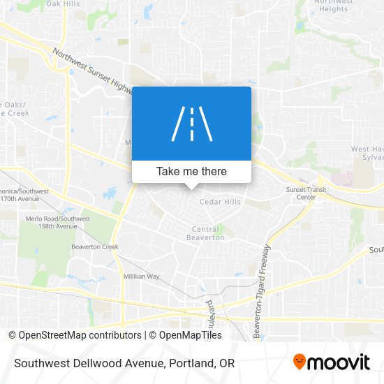 Southwest Dellwood Avenue map