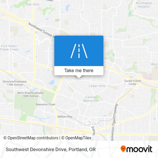 Southwest Devonshire Drive map