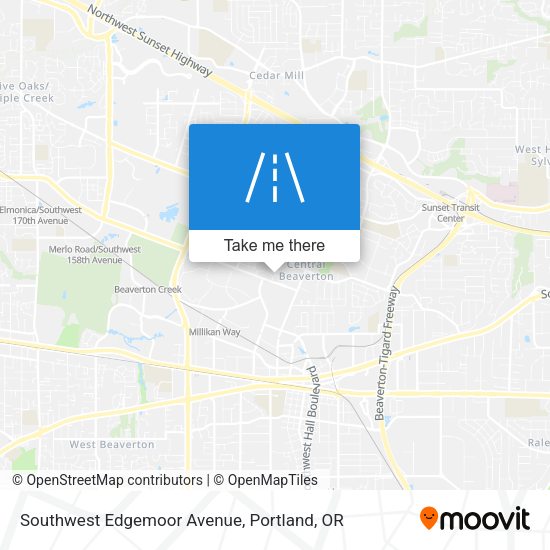 Mapa de Southwest Edgemoor Avenue