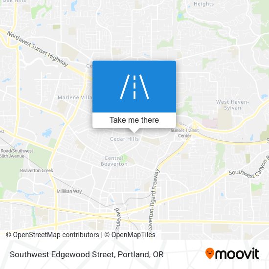 Mapa de Southwest Edgewood Street