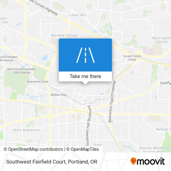 Southwest Fairfield Court map