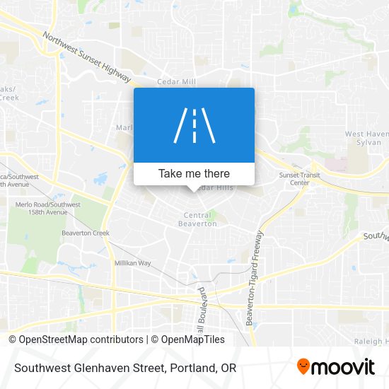 Southwest Glenhaven Street map