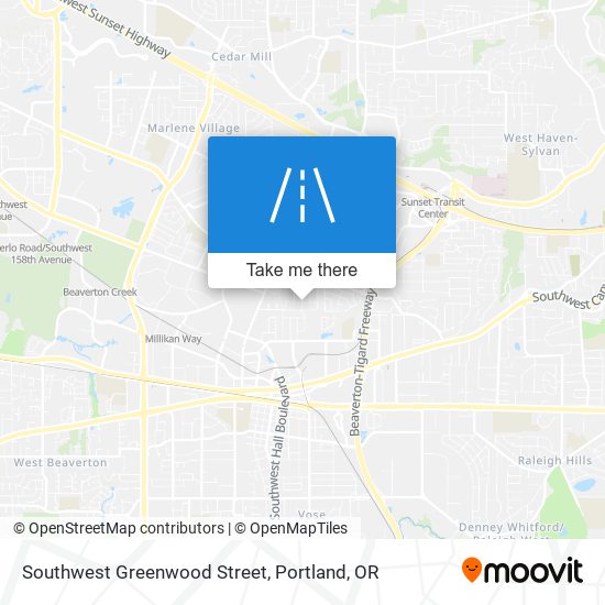 Southwest Greenwood Street map