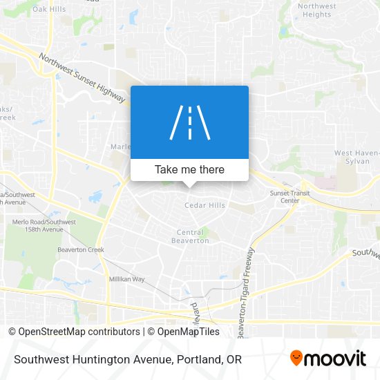 Southwest Huntington Avenue map