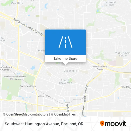 Southwest Huntington Avenue map