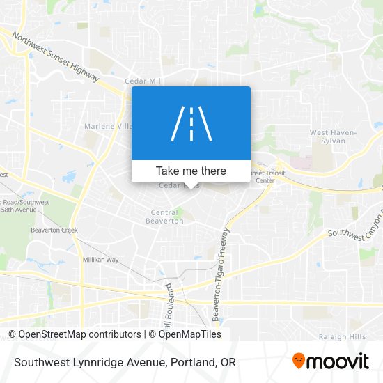 Southwest Lynnridge Avenue map