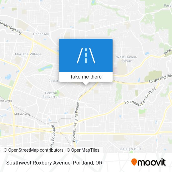 Southwest Roxbury Avenue map