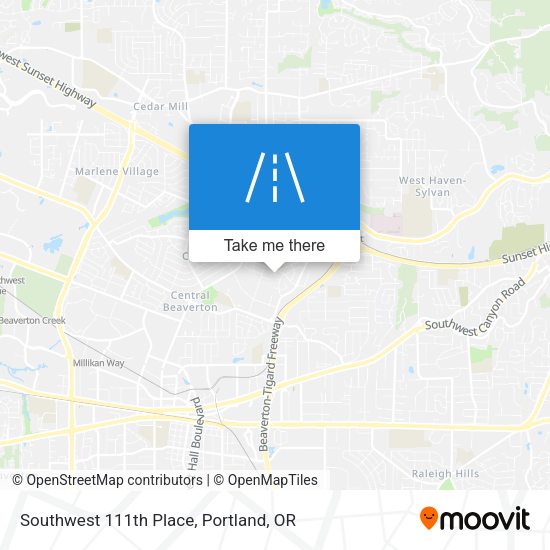 Mapa de Southwest 111th Place