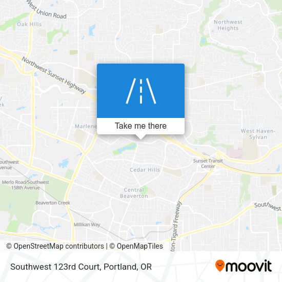 Southwest 123rd Court map