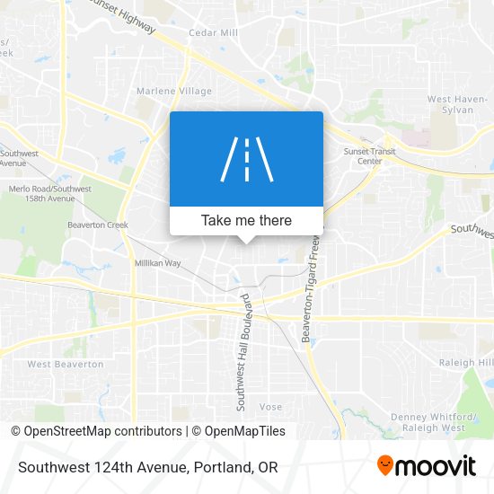 Mapa de Southwest 124th Avenue