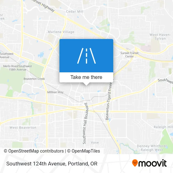 Southwest 124th Avenue map