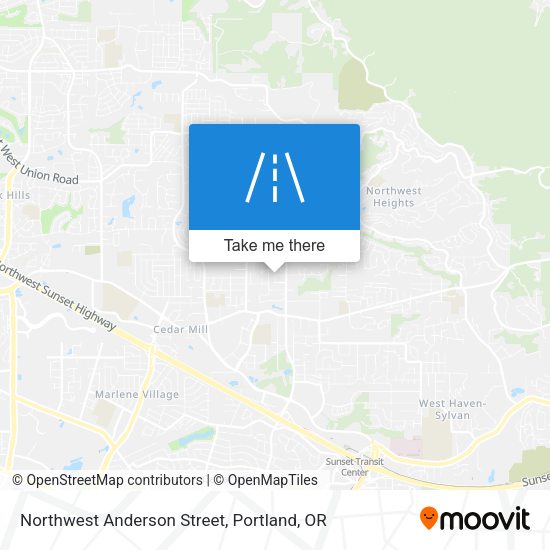 Northwest Anderson Street map