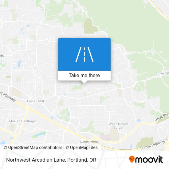 Northwest Arcadian Lane map