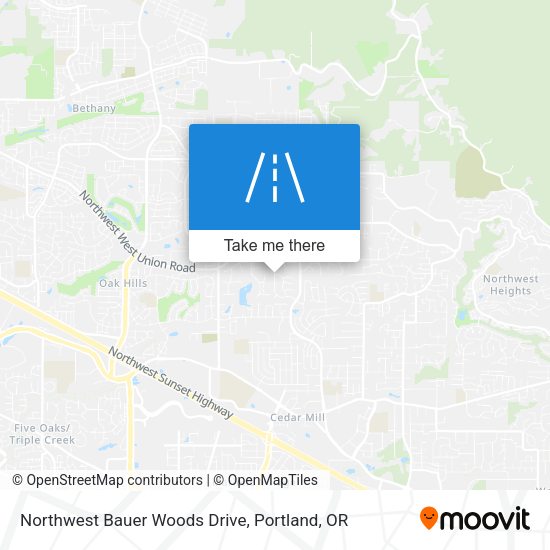 Northwest Bauer Woods Drive map