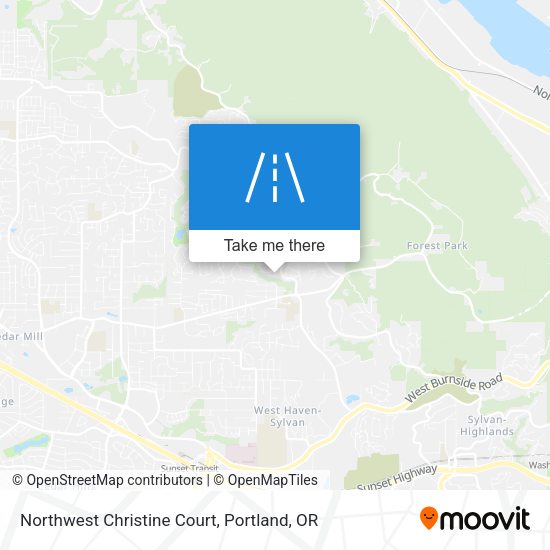 Northwest Christine Court map