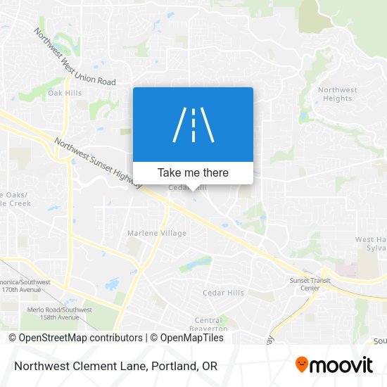 Northwest Clement Lane map