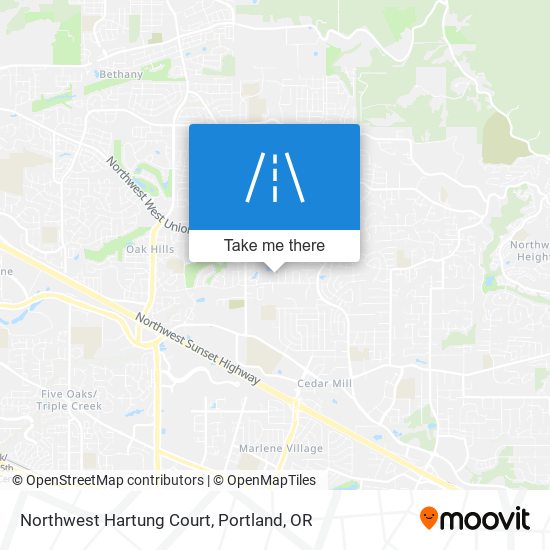 Northwest Hartung Court map