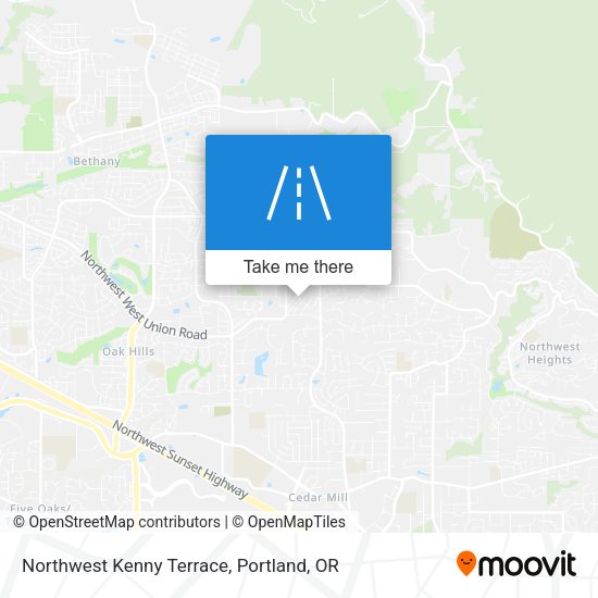 Northwest Kenny Terrace map