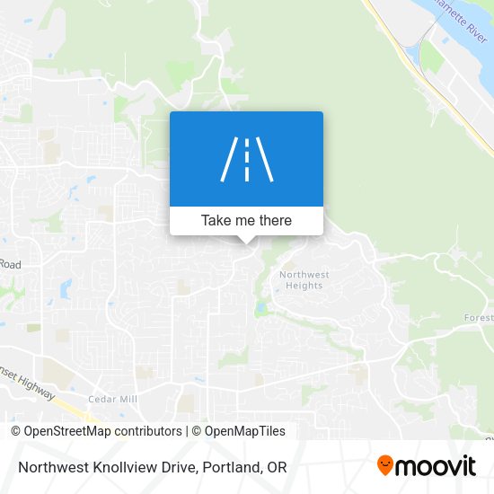 Northwest Knollview Drive map
