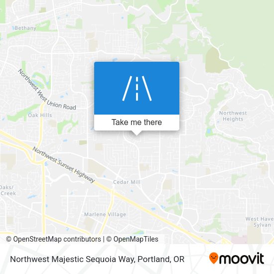 Northwest Majestic Sequoia Way map