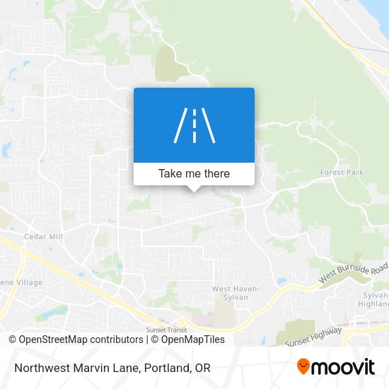 Mapa de Northwest Marvin Lane