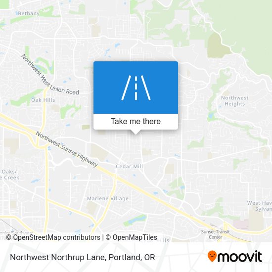 Northwest Northrup Lane map